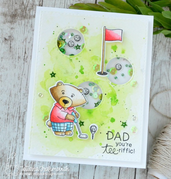 Dad You're Tee-riffic #handmade card by Tatiana Trafimovich #tatianacraftandart - Winston's Tee Time Stamp set by Newton's Nook Designs #newtonsnook