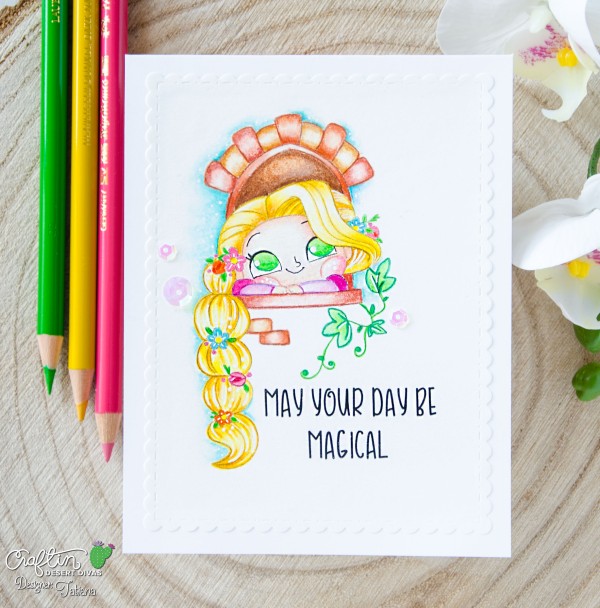 May Your Day Be Magical #handmadecard by Tatiana Trafimovich #tatianacraftandart - Magical princess digital stamp set by Craftin Desert Divas #craftindesertdivas