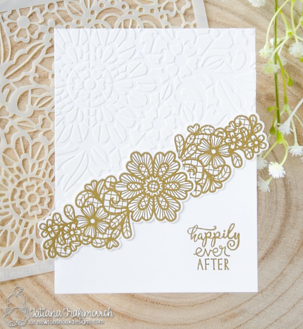 Happily Ever After #handmade card by Tatiana Trafimovich #tatianacraftandart - Wedding Frills stamp set by Newton's Nook Designs #newtonsnook