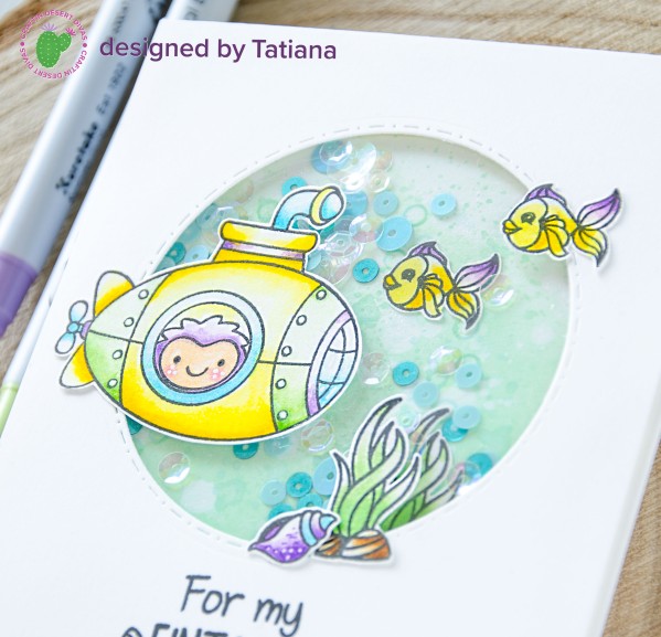 For My Fintastic Friend #handmadecard by Tatiana Trafimovich #tatianacraftandart - Fintastic Friends stamp set by Craftin Desert Divas #craftindesertdivas
