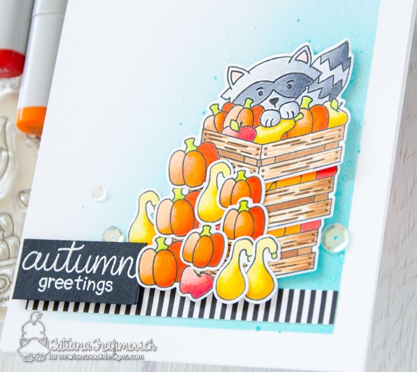 Autumn Greetings #handmade card by Tatiana Trafimovich #tatianacraftandart - Harvest Tails stamp set by Newton's Nook Designs #newtonsnook