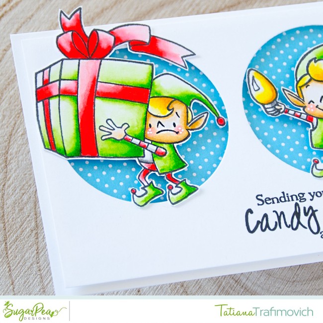 Sending You Candy Cane Wishes #handmade card by Tatiana Trafimovich #tatianacraftandart - Merry Makers stamp set by SugarPea Designs 
