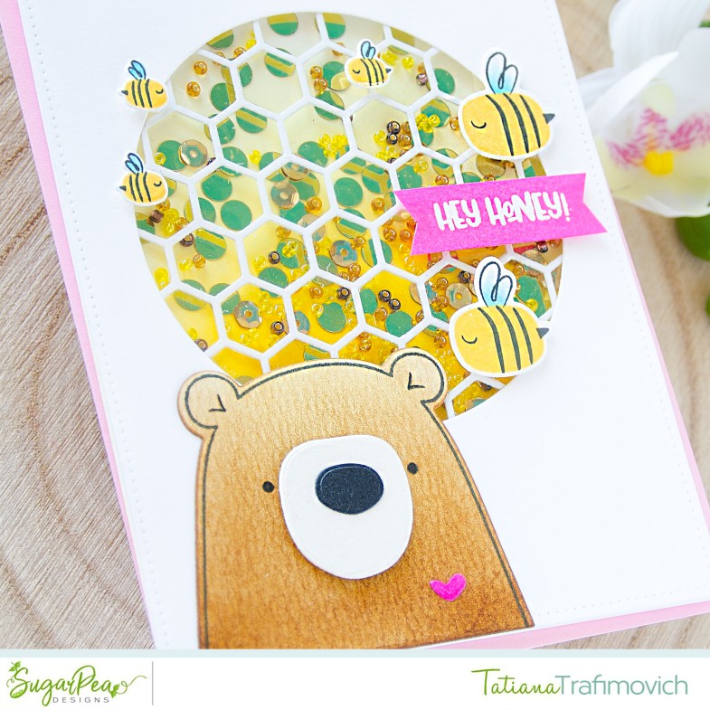 Hey Honey #handmade card by Tatiana Trafimovich #tatianacraftandart - Hey Honey stamp set by SugarPea Designs #sugarpeadesigns