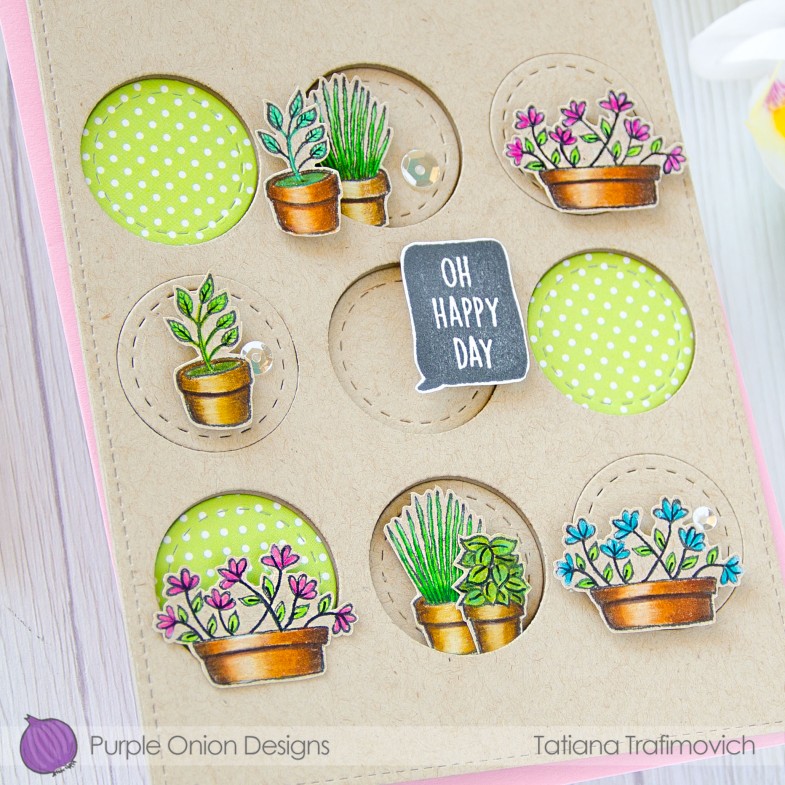 Oh Happy Day #handmade card by Tatiana Trafimovich #tatianacraftandart - stamps by Purple Onion Designs #purpleoniondesigns