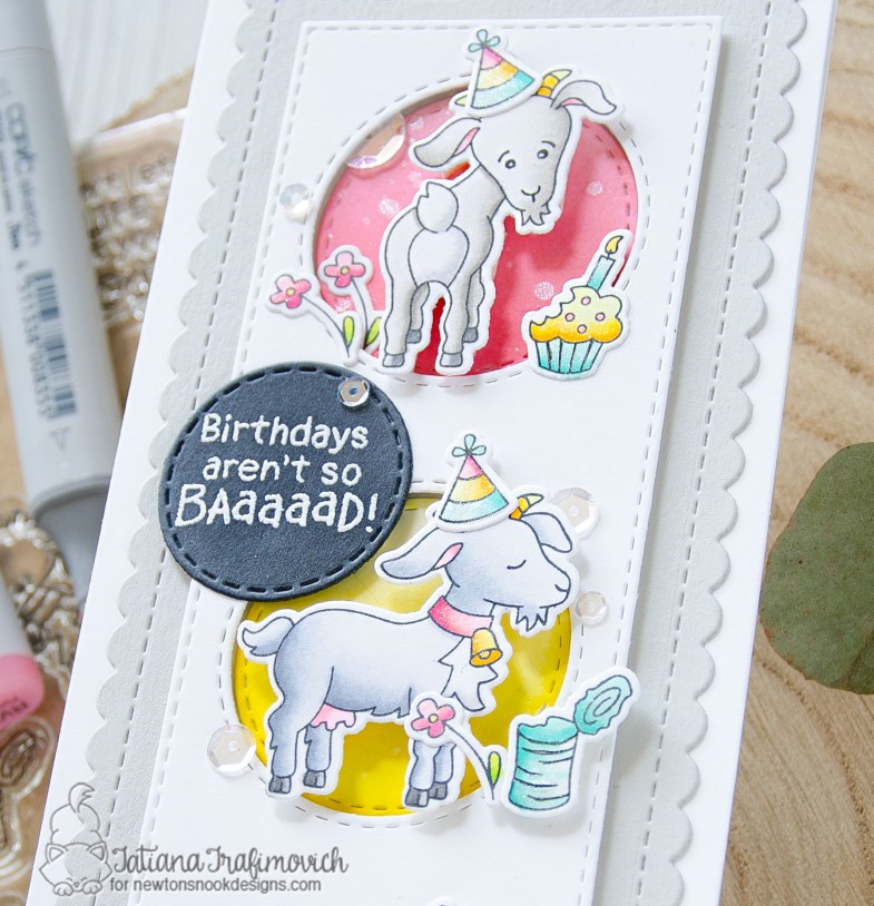 Birthdays Aren't So Baaaaad! #handmade card by Tatiana Trafimovich #tatianacraftandart - Bleat stamp set by Newton's Nook Designs #newtonsnook
