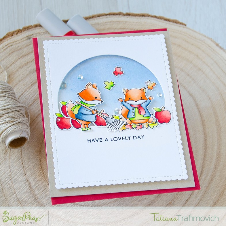 Have A Lovely Day #handmade card by Tatiana Trafimovich #tatianacraftandart - Fall Fox stamp set by SugarPea Designs #sugarpeadesigns