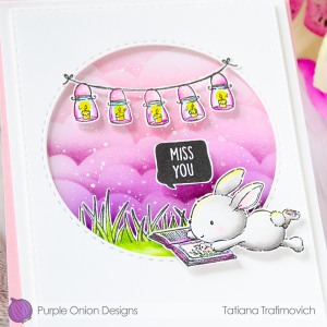 Miss You #handmade card by Tatiana Trafimovich #tatianacraftandart - stamps by Purple Onion Designs #purpleoniondesigns